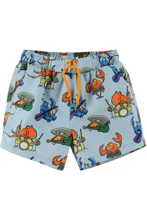 Stella McCartney Badeshorts - LyseblÃ¥ m. Havprint