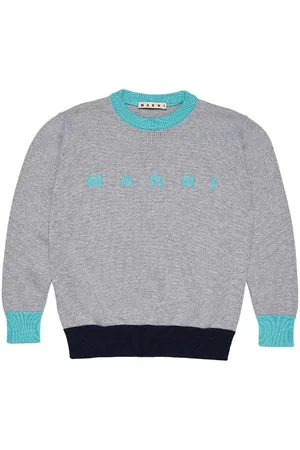 Marni Bluse - Strik - GrÃ¥meleret/Turkis
