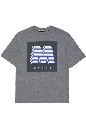 Marni T-shirt - MÃ¸rkegrÃ¥meleret m. Print