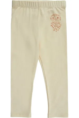 Soft Gallery Leggings - SGBaby Paula - Owl - Almond Oil