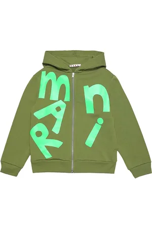 Marni Cardigan - Khaki/NeongrÃ¸n