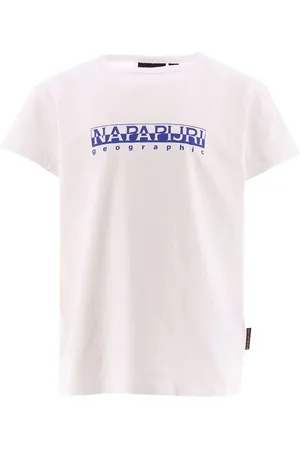 Napapijri T-shirt - Bright White m. BlÃ¥
