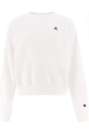 Champion Fashion Sweatshirt - Cropped - Hvid m. Logo