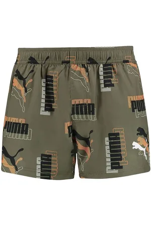 PUMA Badeshorts - Logo - Moss Green Combo
