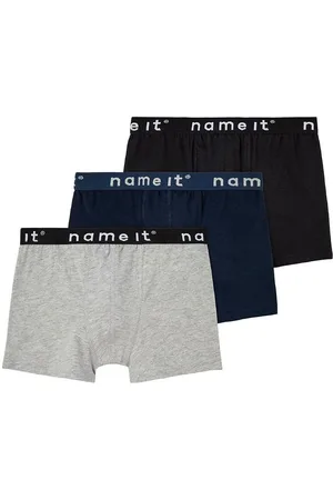 NAME IT Boxershorts - Noos - NkmBoxer - 3-pak - Sort/GrÃ¥/Navy