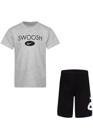Nike ShortssÃ¦t - T-shirt/Shorts - Swoosh - Sort/GrÃ¥