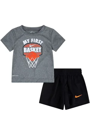 Nike ShortssÃ¦t - T-shirt/Shorts - My First Basket - Sort/GrÃ¥