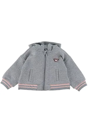 Emporio Armani Cardigan - GrÃ¥meleret m. Rosa
