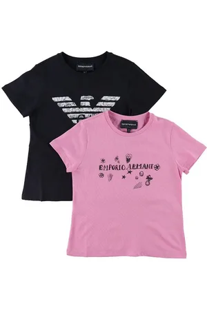 Emporio Armani T-shirts - 2-pak - Navy/Flamingo