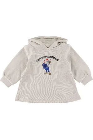 Emporio Armani Sweatkjole - Silver Cloud m. Ãrn