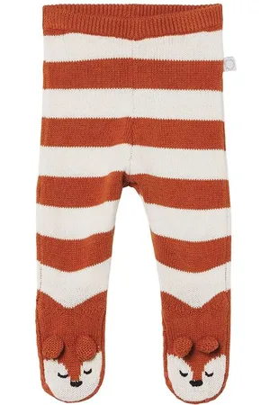 Stella McCartney Leggings m/f - Strik - Hvid/Brunstribet m.