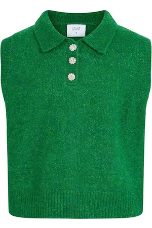 Grunt Vest - Camille Knit Vest - GrÃ¸n