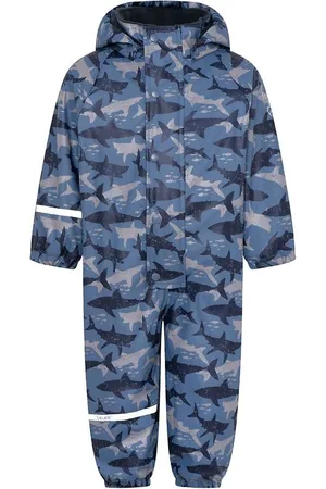 CeLaVi Regndragt m. Fleece - PU - Blue China m. Hajer