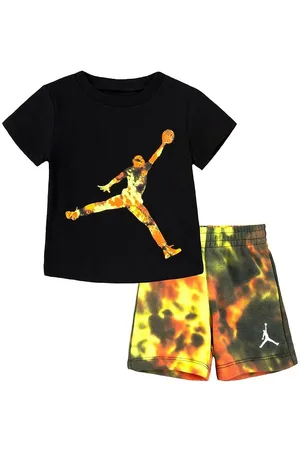 Jordan Sweatshorts/T-Shirt - Jumbo Jumpman - Team Orange/Sort m.