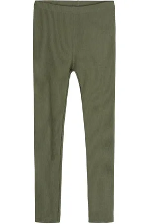 Hust and Claire Leggings - Lane - Rib - Uld - Dusty Green