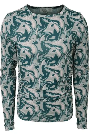 Hound Bluse - Graphic Top - Olive Mix
