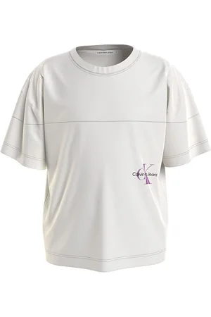 Calvin Klein T-Shirt - Monogram Off Placed T-shirt - Ivory