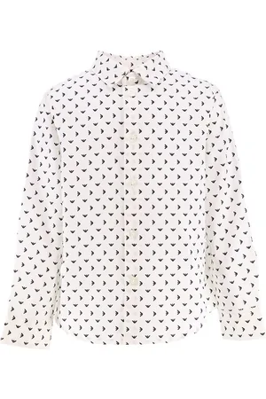 Emporio Armani Skjorte - Hvid/Sort m. Logoer