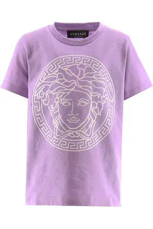 VERSACE T-shirt - Lilla/Hvid m. Print