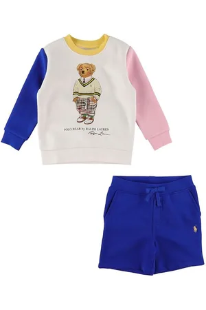 Ralph Lauren Sweatshirt/Sweatshorts - Watch Hill - Hvid/BlÃ¥