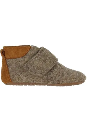 Pom Pom Hjemmesko - Uld - Brown Melange