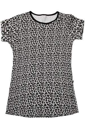 Say-so Natkjole - GrÃ¥meleret m. Leopard