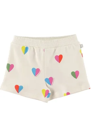 Stella McCartney Sweatshorts - Hvid m. Hjerter