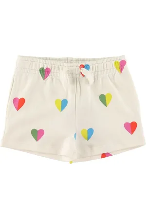 Stella McCartney Sweatshorts - Hvid m. Hjerter