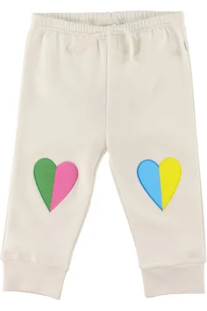 Stella McCartney Sweatpants - Hvid m. Hjerter