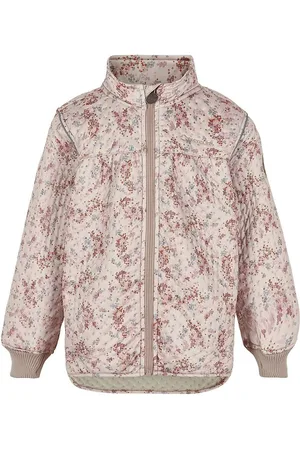 Mikk-Line Termojakke - Recycled - Nougat m. Blomster