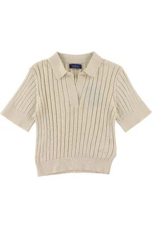 GANT Polo - Strik - Rib - Cropped - Putty