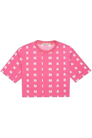 Marni T-Shirt - Cropped - Pink m. Hvid