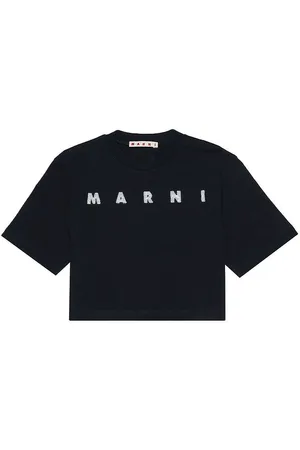 Marni T-Shirt - Cropped - Sort m. Pailletter