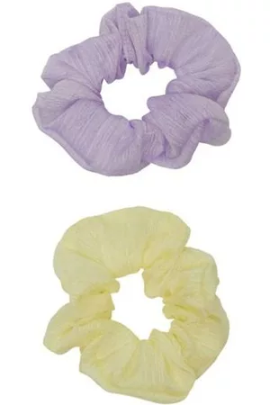 Pieces KIDS Scrunchie - PkBarit - 2-pak - Paisley Purple/Flax