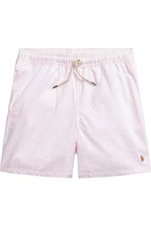 Ralph Lauren Badeshorts - Classics II - Roesa/Hvidstribet