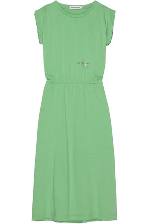 Calvin Klein Kjole - Monogram Offplaced Midi - Neptunes Wave