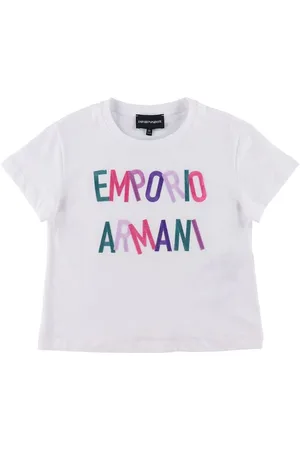 Emporio Armani T-shirt - Hvid m. Broderi