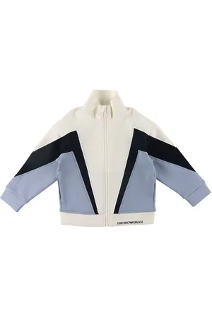 Emporio Armani Cardigan - Offwhite/BlÃ¥