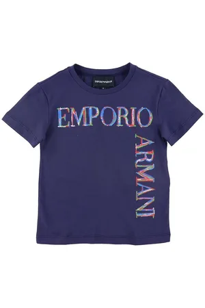 Emporio Armani T-shirt - Blu Mora m. Print