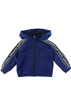 Emporio Armani Sommerjakke - BlÃ¥/Navy m. Logostribe