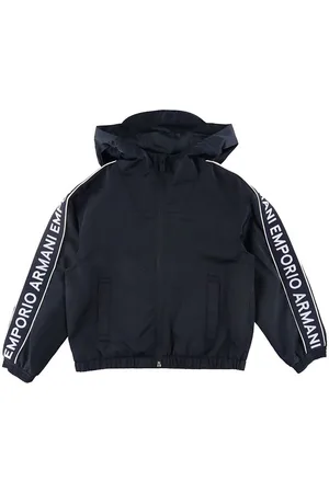 Emporio Armani Sommerjakke - Navy m. Logostribe