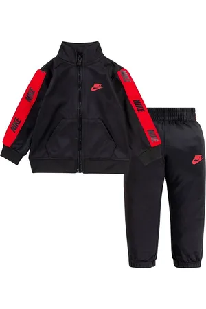 Nike TrÃ¦ningssÃ¦t - Cardigan/Bukser - Sort m. RÃ¸d