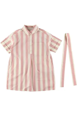 Moncler Skjortekjole - Hvid/Rosa m. Striber