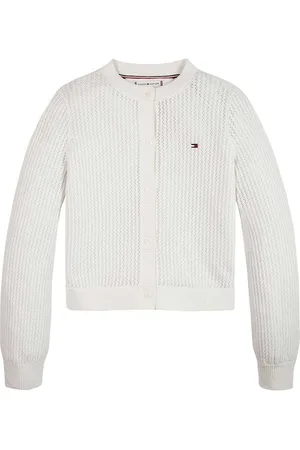 Tommy Hilfiger Cardigan - Strikket - Crochet - Ancient White