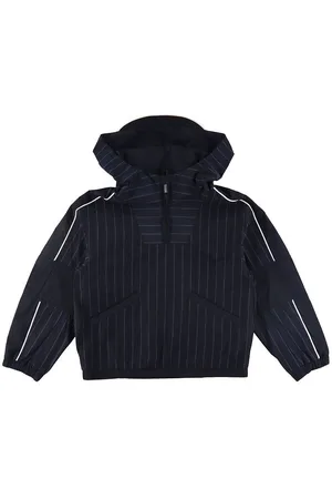 Emporio Armani Anorak - Navy/Hvidstribet m. Tekst