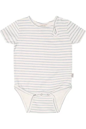 Petit Piao Body k/Ã¦ - Printed - Pearl Blue/Offwhite
