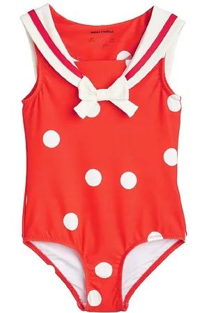 Mini Rodini Badedragt - UV50+ - Sailor Polka Dot - RÃ¸d