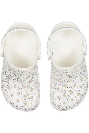 Crocs Sandaler - Classic Starry Glitter Clog K - Hvid
