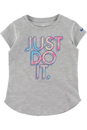 Nike T-shirt - GrÃ¥meleret m. Print