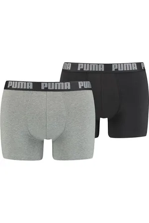 PUMA Boxershorts - Basic - 2-pak - MÃ¸rk GrÃ¥/Sort